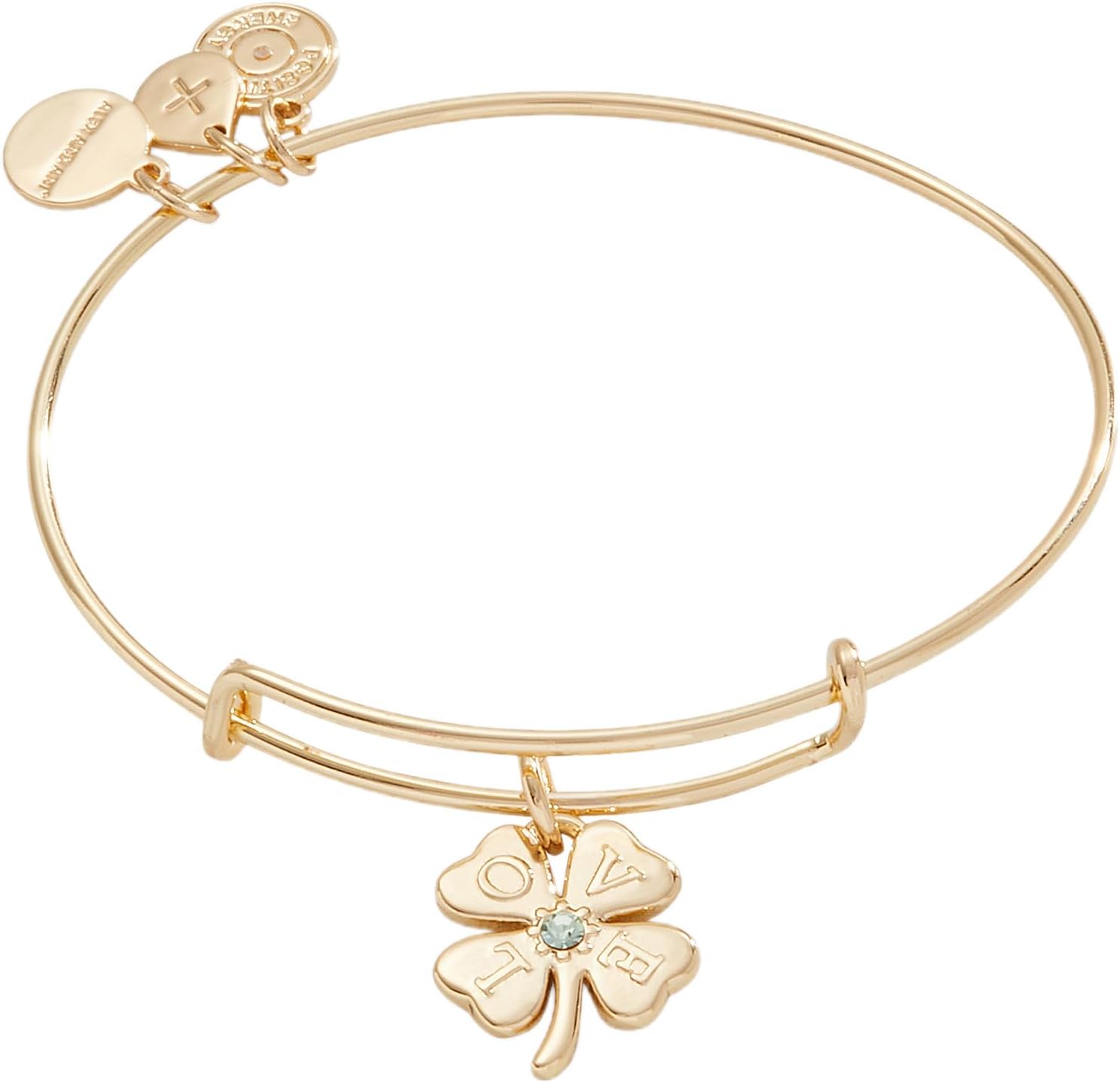 Alex and Ani Love' Clover Charm Bangle Bracelet