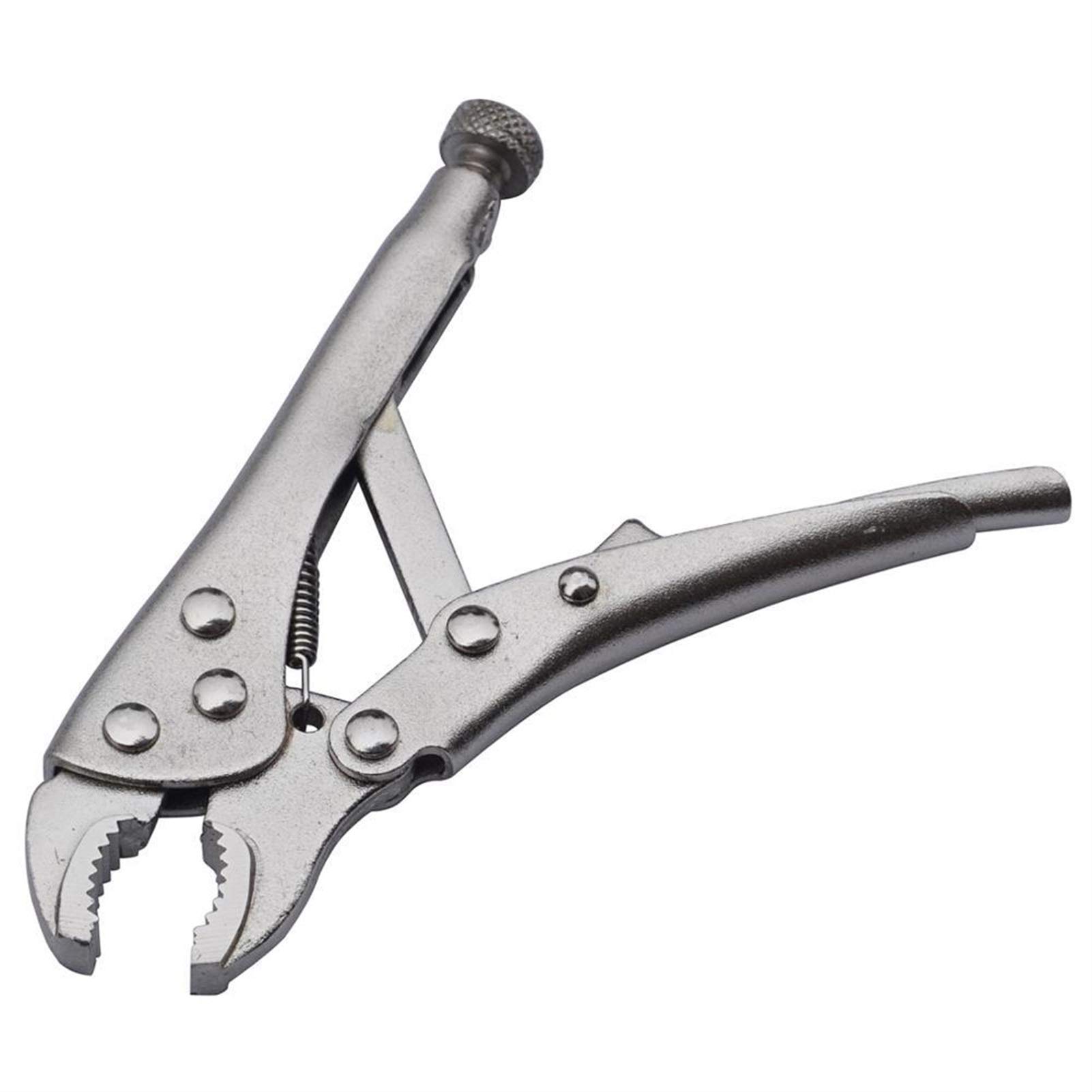 Zangen-Set, 3-teiliges Schraubstock-Verriegelungszangen-Set, 10,2 cm gebogene Backen und 12,7 cm lange Nase und 12,7 cm C-förmige Klemme, verschiedene Verriegelungs-Schweißklemmen, robuste Zangen,