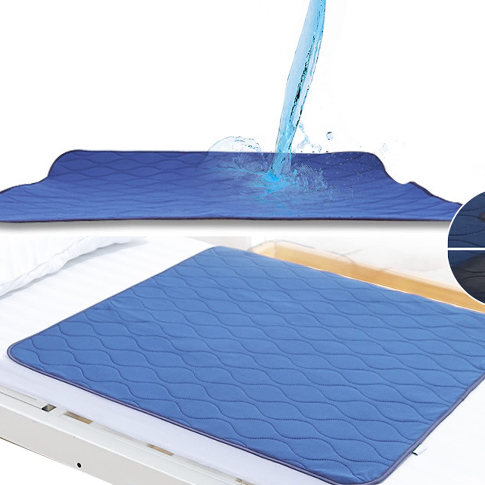 Bias&Belief Empapador Cama Almohadilla de Cama Impermeable Almohadilla de Incontinencia Almohadillas Reutilizable Lavables Protector de Colchón Incontinencia Acolchado Absorbente Láminas,90×100cm