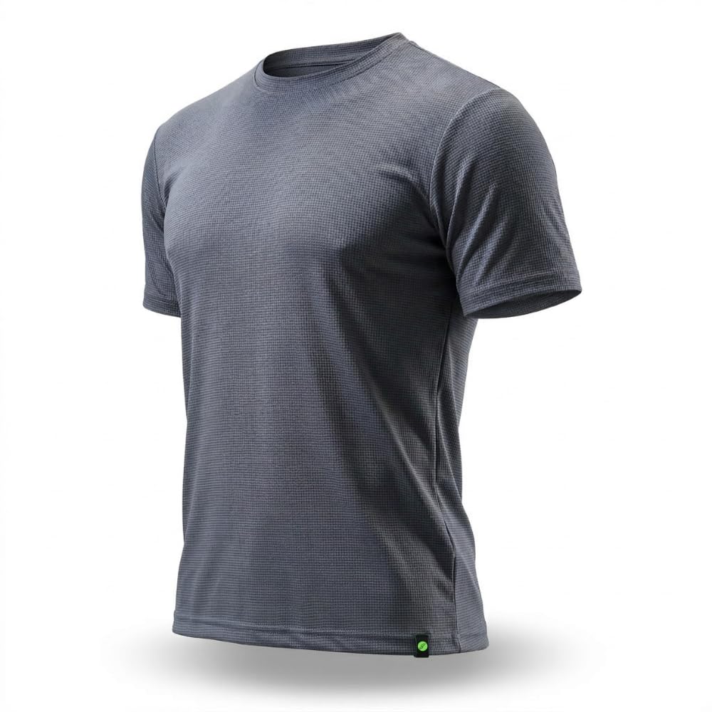 The Limitless Men's Round Neck Quick Dry T-Shirt | Super Light | Skin Friendly | Ideal for Indoor Sport | Checks Self Design-picture-13