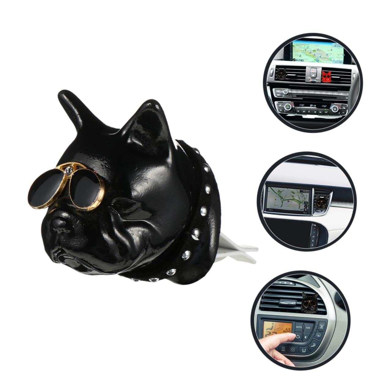 PartyKindom 3pezzi Clip Per Ventilazione Auto Forma Di Testa Di Cane Accessorio Per Auto Decorazione Creativa e Profumata Facile Da Installare Adatto Per Ufficio e Casa Per Occasioni Speciali