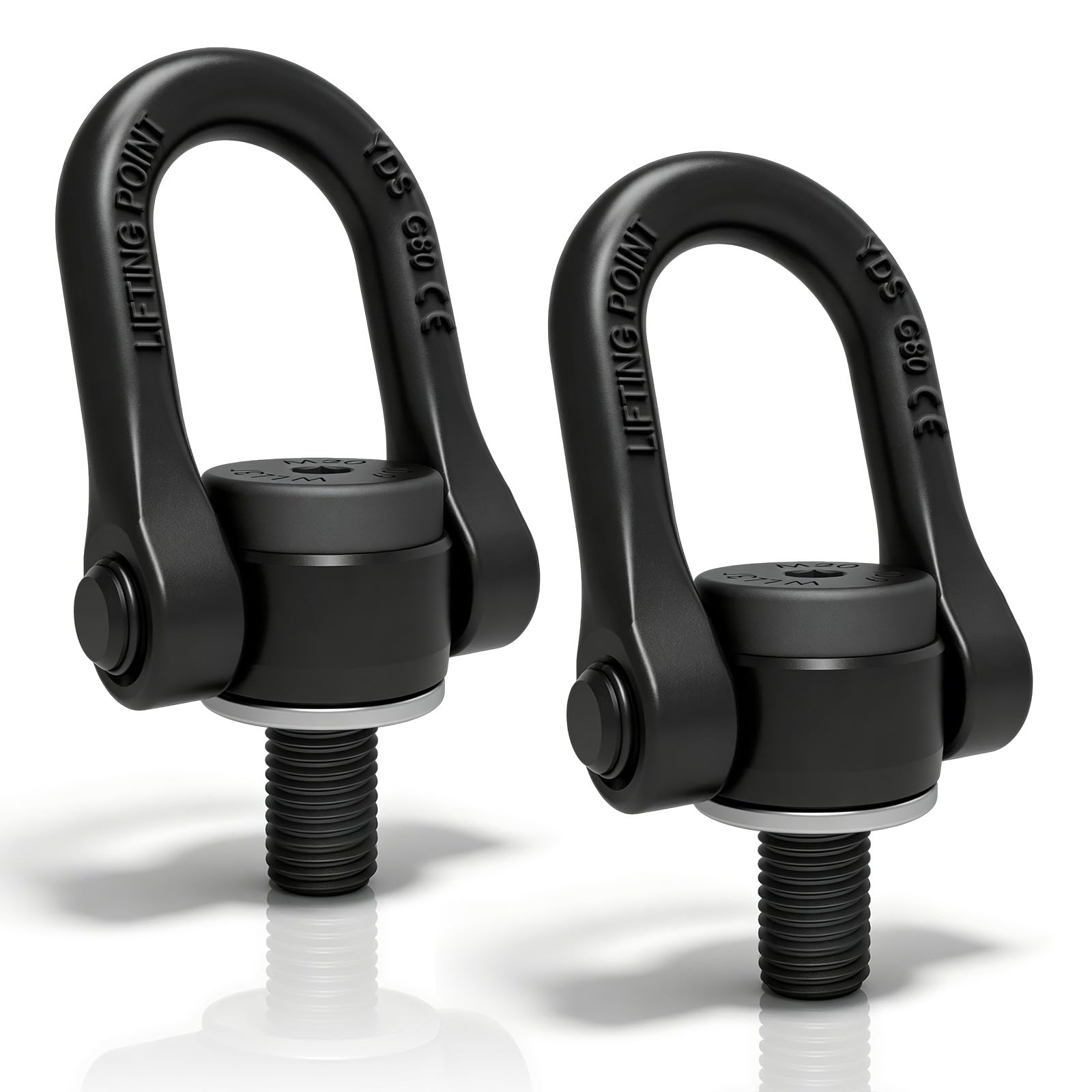 Photo 1 of MAXMOUNTED 2 Pack Swivel Eye Bolt Hoist Ring,1/2" X 21 Heavy Duty American Standard Swivel Eye Bolt, 3300lb Large Capacity, G80 Alloy Steel Material,360° Rotation Hoist Ring, 1080Mpa Tensile Strength