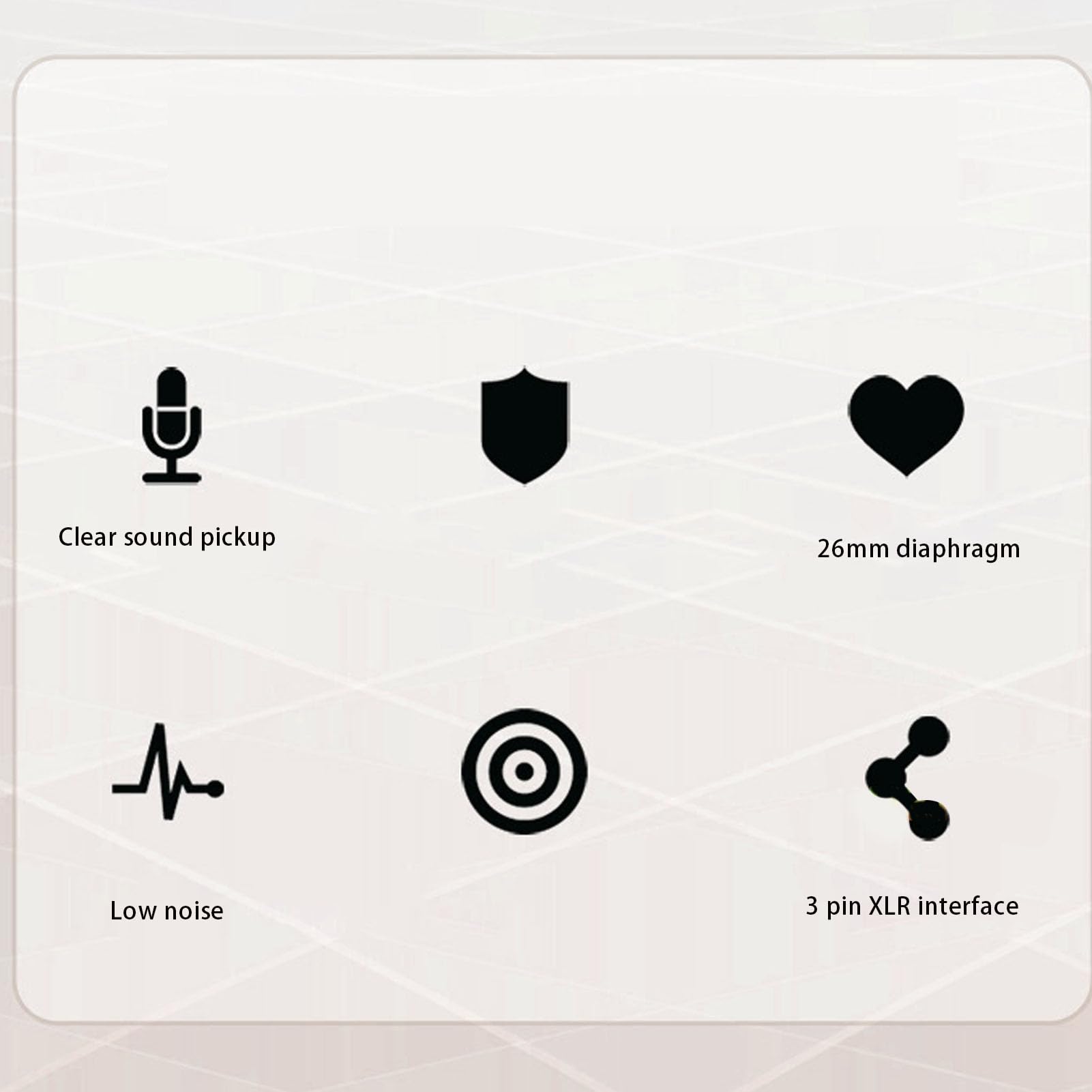Mikrofon, XLR Kondensatormikrofon Großmembran Kondensator Studio Microphone mit Schockhalterung, XLR-Kabel und Windschutz für Podcasting, Streaming, Gaming, Aufnahmen