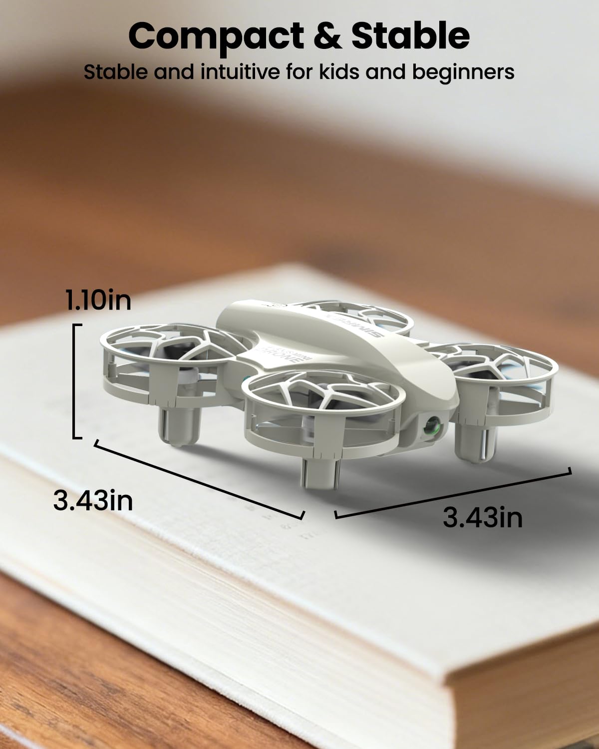 SIMREX Mini drone per bambini con flip a 360° e luci a LED, quadricottero RC, mantenimento dell'altitudine, avvio / atterraggio con un tasto, modalità headless, regalo giocattolo per principianti dai