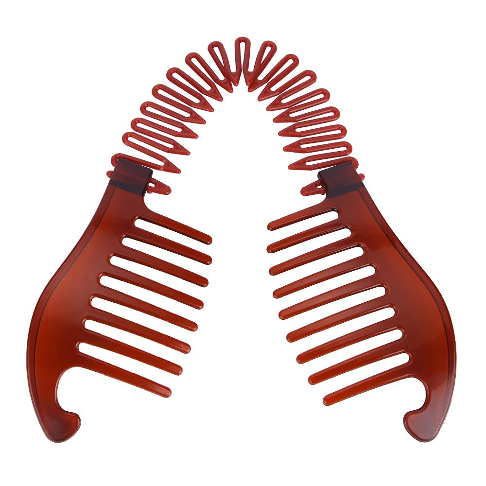Bananen-Haarspangen aus Kunststoff, flexibel, für Damen und Mädchen, 4 Stück