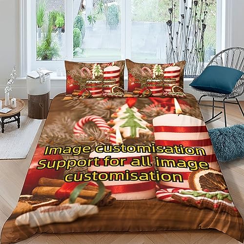 Parure de lit personnalisée 3 pièces cadeau idéal - 2