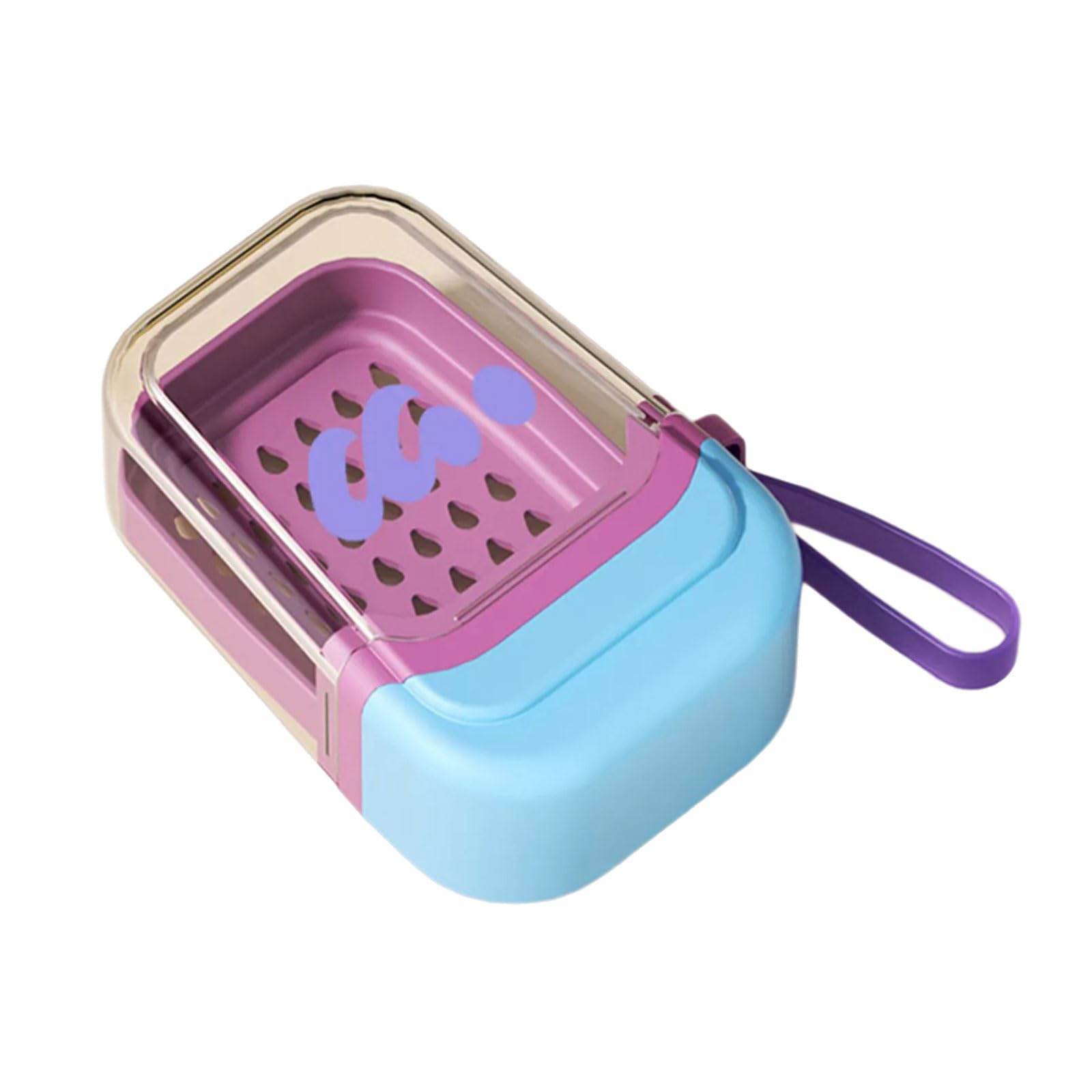 Qusinfc Soap Holder Box with Tight Lid and Ventilation Holes Large Capacity Travel Friendly Bathroom Storage Solution Soap Case with Lid