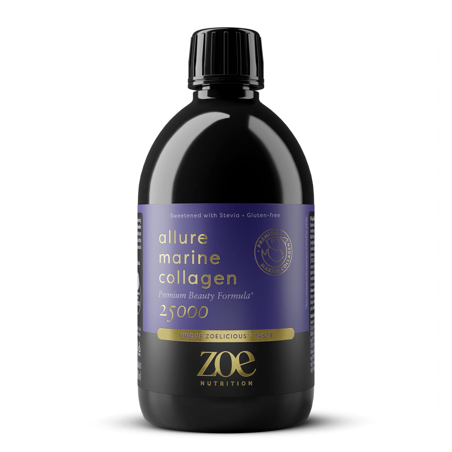 Allure Marine Collagen 25000, 500 ml - angereichert mit einer Mischung aus Vitaminen, Mineralstoffen, MSM und Hyaluronsäure