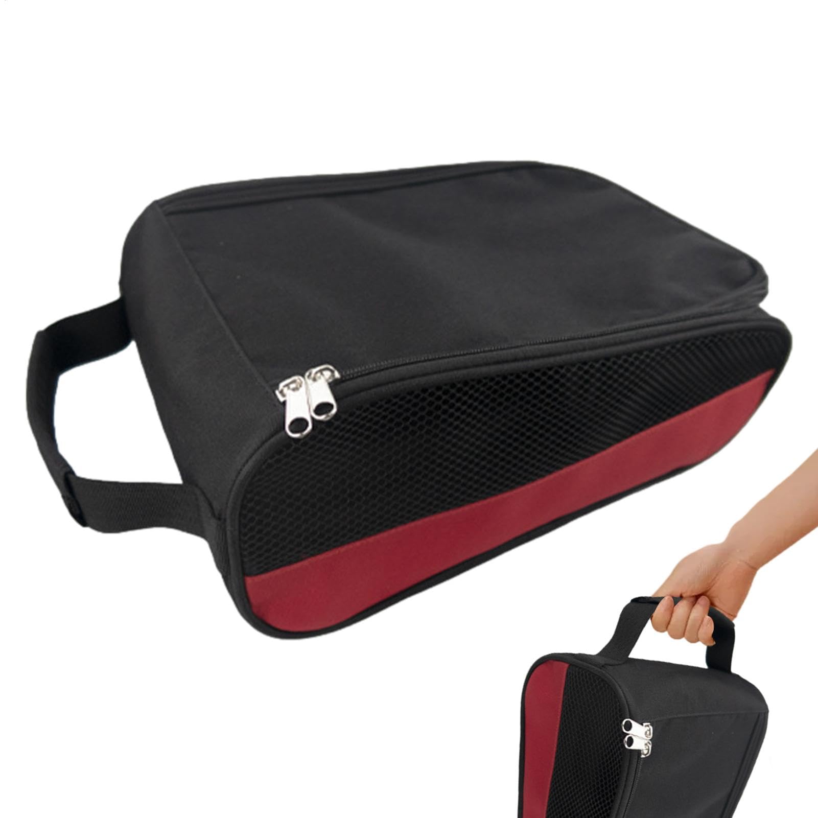 Bolsas De Zapatos Para Viajes,Bolsa Porta Zapatos - Bolsa para zapatillas Bolsa para zapatos | Bolsa organizadora para almacenamiento de zapatos de viaje con asa de correa con cremallera ventilada imp