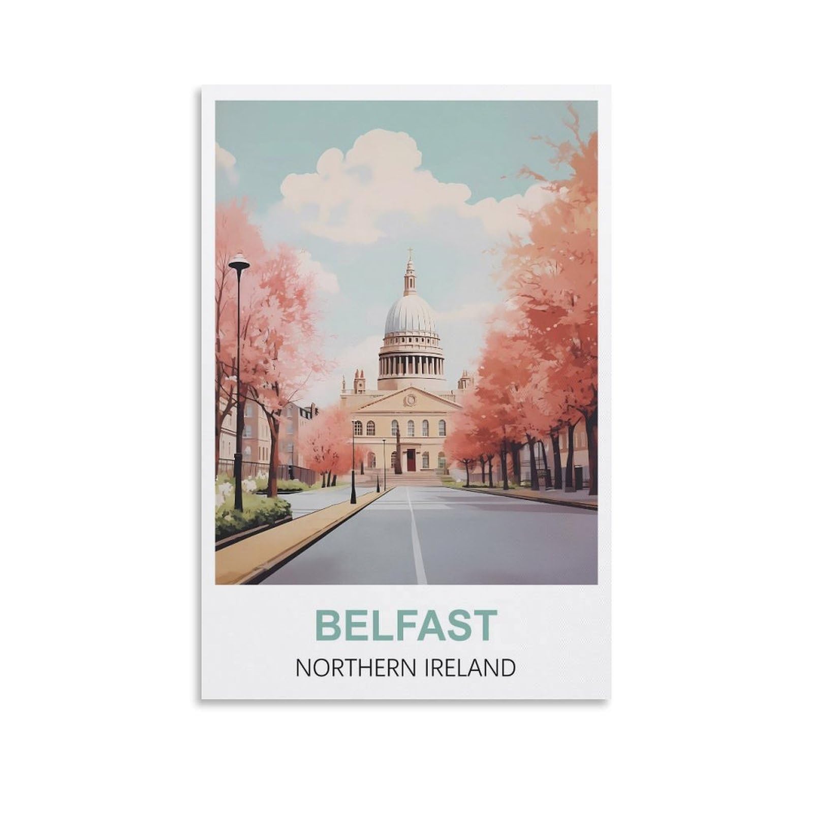 Ezmlfa A074 Paint By Numbers For Adults Belfast Northern Ireland Craft Art Painting Diy Kit Rolled Canvas Without Frame 30X40cm