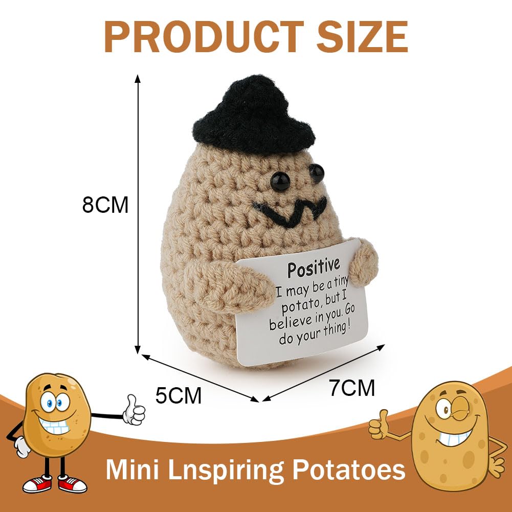 Aolso Mini Giocattoli di Patate,Bambola di Patate Divertente, Gentiluomo di Patate, Maglieria Potato, Ufficio Decorazione, Peluche Bambola per Regali di Compleanno