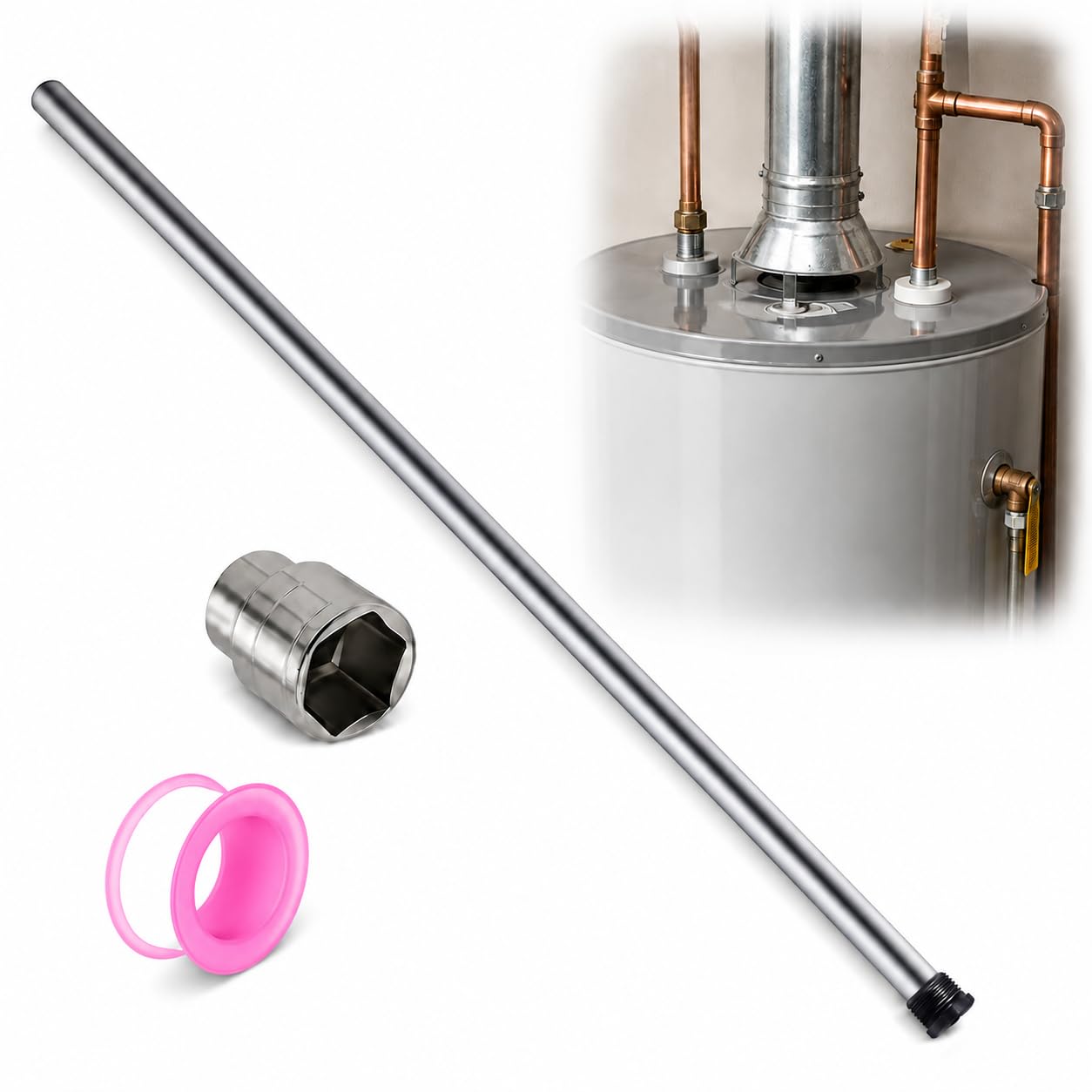 Podoy 32 Inch Magnesium Anode Rod