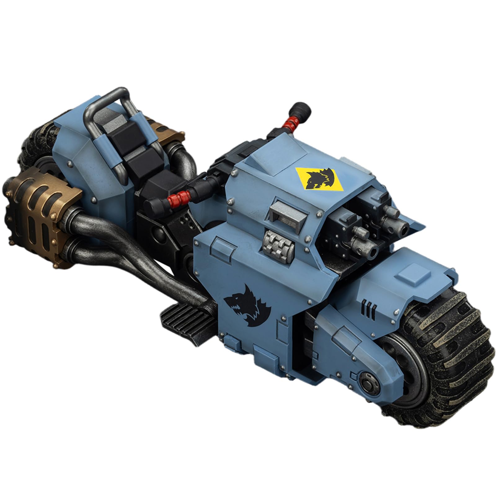 JOYTOY Warhammer 40k Space Wolves Raider-pattern Combat Bike with twin-linked bolt rifles 1/18 Collect And Display Model โ image 1