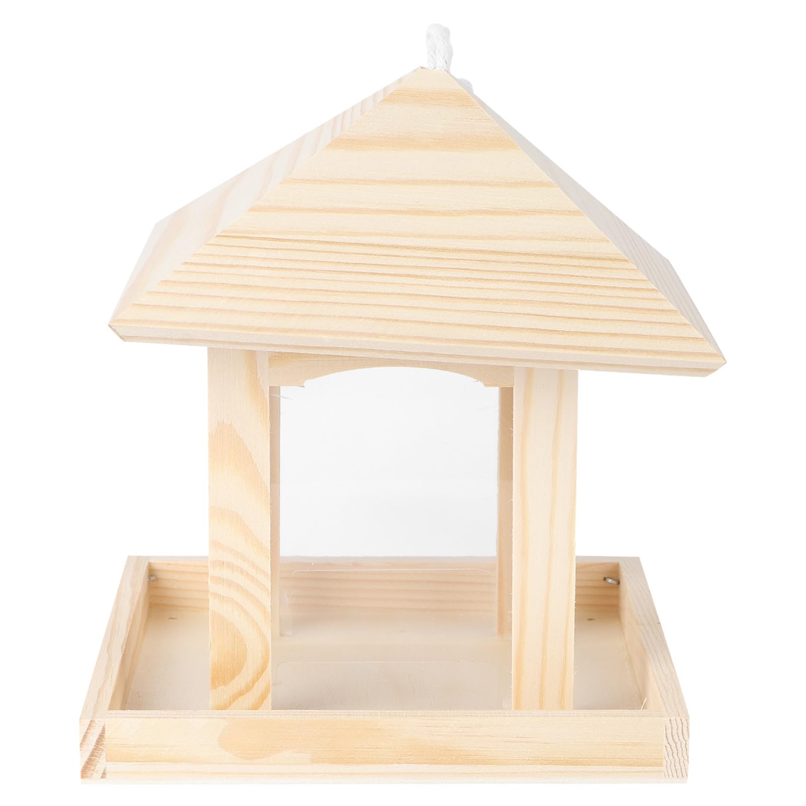 Mangeoire à oiseaux au design simple et décoratif beige Kisangel en plastique pour extérieur