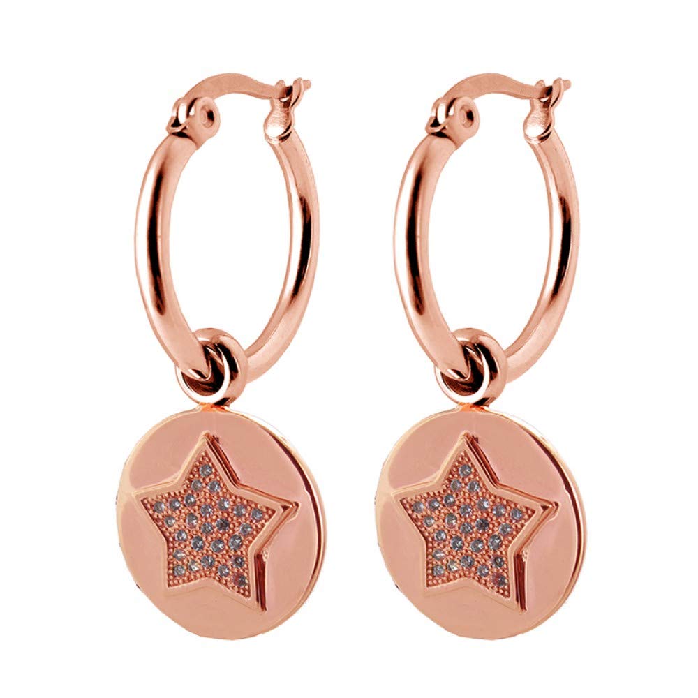 Coco88 Stainless Steel Dangle Earring, Latch Closure