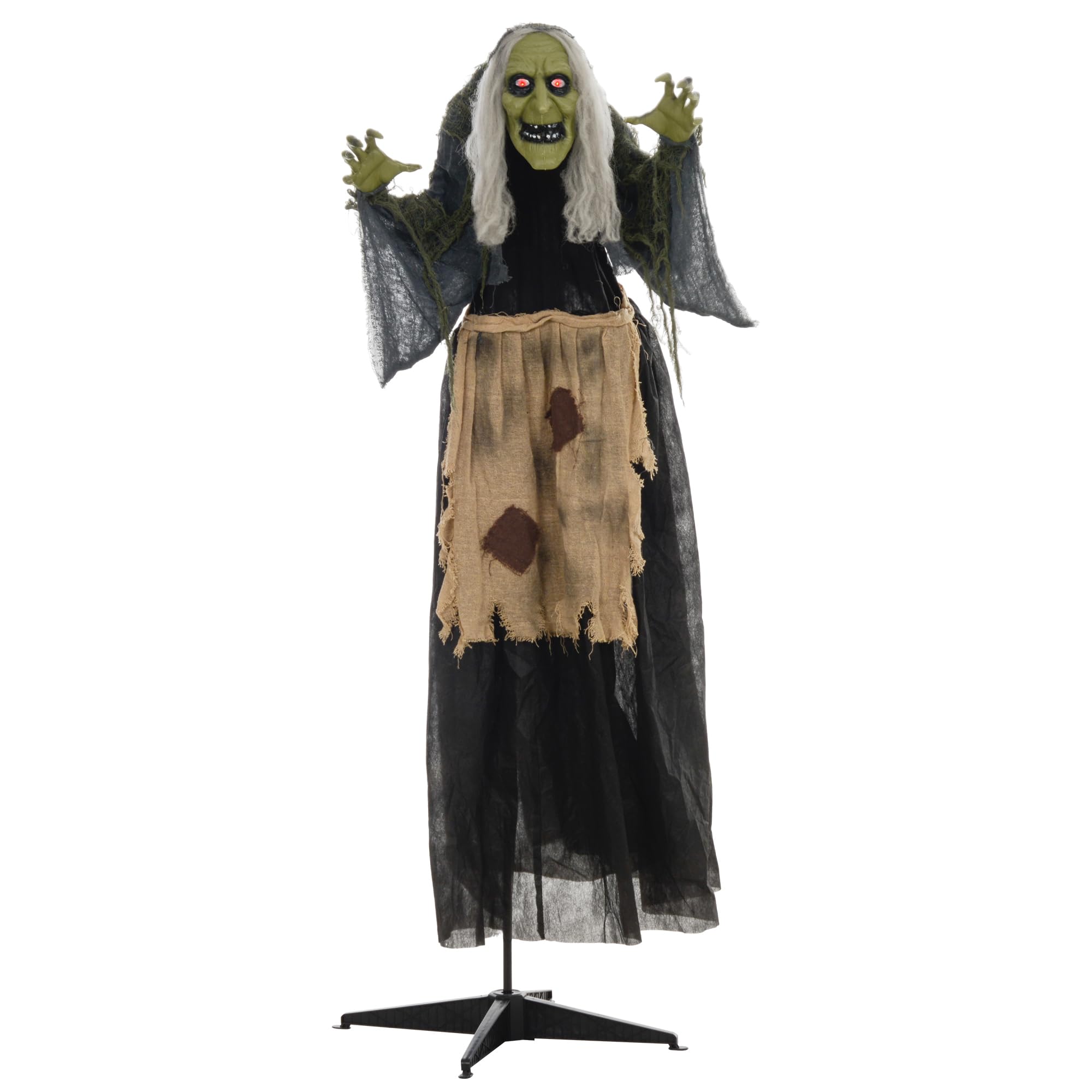 B&Q -  Halloween Witch Animatronic Prop With Sound Activated