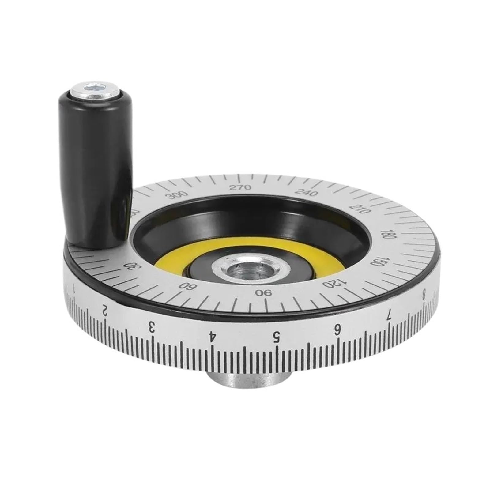 Wudcw Blacksilveryellow 3Pcs 80Mm Solid Hand Wheel Scale Hand Wheel Mechanical Parts Bakelite Machine Handle Calibrated Handwheel