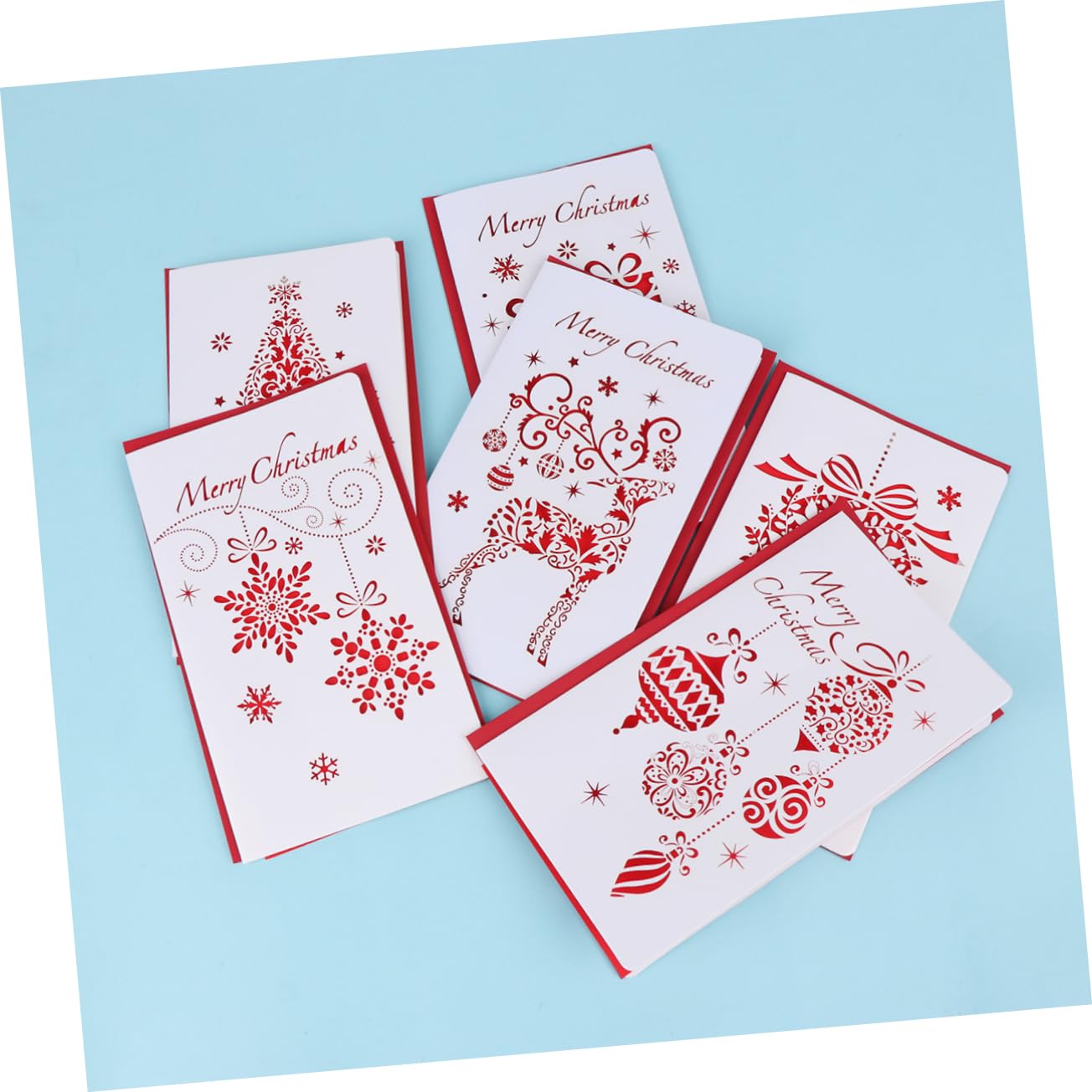 STOBOK 18 Stk Weihnachtskarten Weihnachtsfeier Gefallen 3d-einladungskarten Popup-notizkarten Weihnachts-popup-karten Weihnachtsgrußkarte Feiertagsgrußkarte Wunschkarten Segenskarte Rot