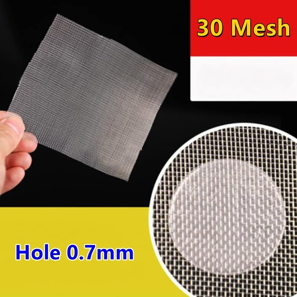 Malla de alambre tejida de acero inoxidable 304 – Hoja de tamiz de filtro industrial de malla 20-500 – Opciones de longitud duradera resistente a la corrosión de 100 cm y 200 cm para una filtración