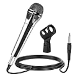5 CORE Microphone Dynamic Vocal Handheld Mic Cardioid Unidirectional Microfono w On Off Switch + XLR Audio Cable for Singing PM 817 CH