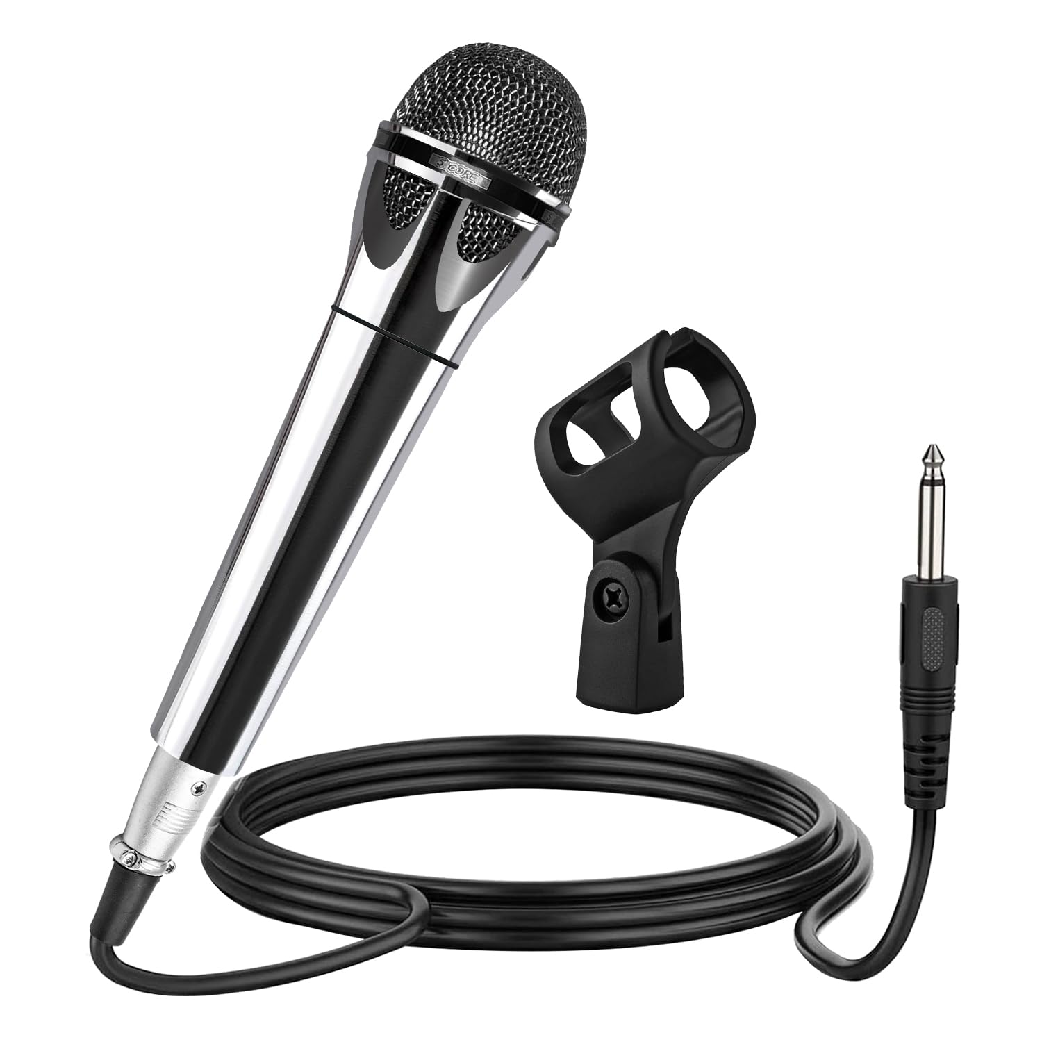 5 CORE Microphone Dynamic Vocal Handheld Mic Cardioid Unidirectional Microfono w On Off Switch + XLR Audio Cable for Singing PM 817 CH
