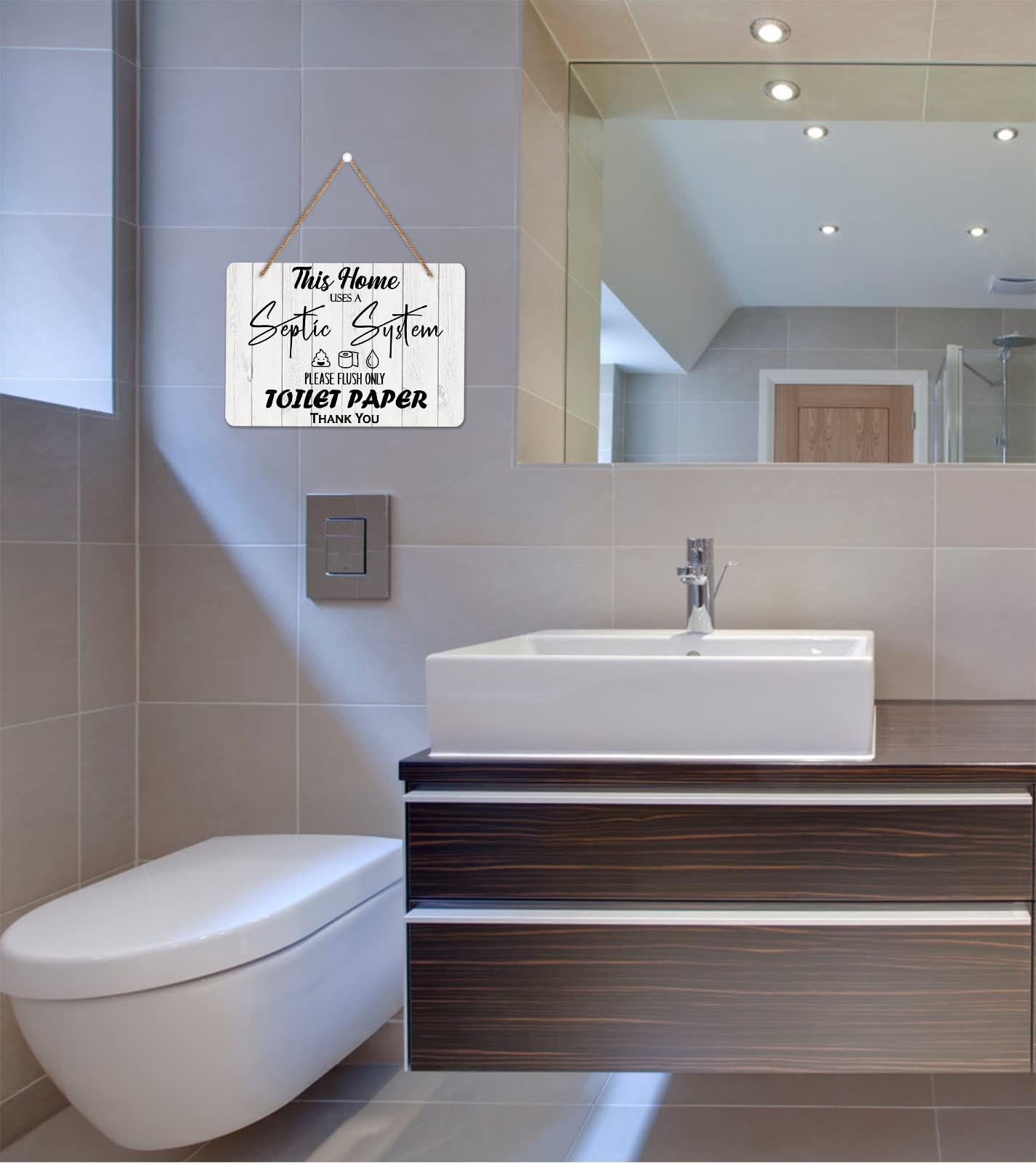 FLYAB Septic System Bathroom Sign 8