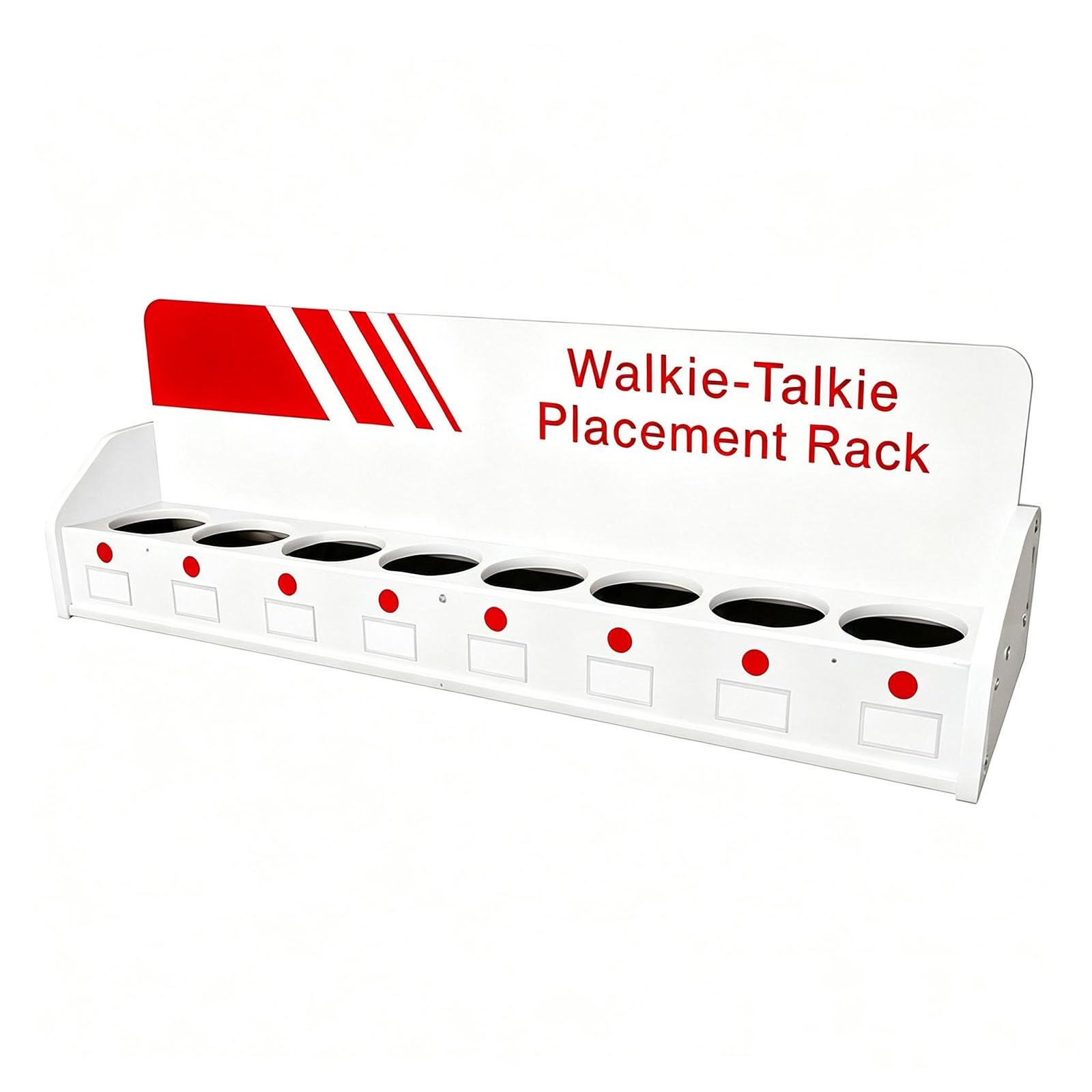 5/8/10/16-szczelinowy uchwyt na biurko z numerem, uniwersalny stojak do przechowywania Walkie Talkie do biura/ochrony/magazynu/budownictwa/hotelu (8 otworów)