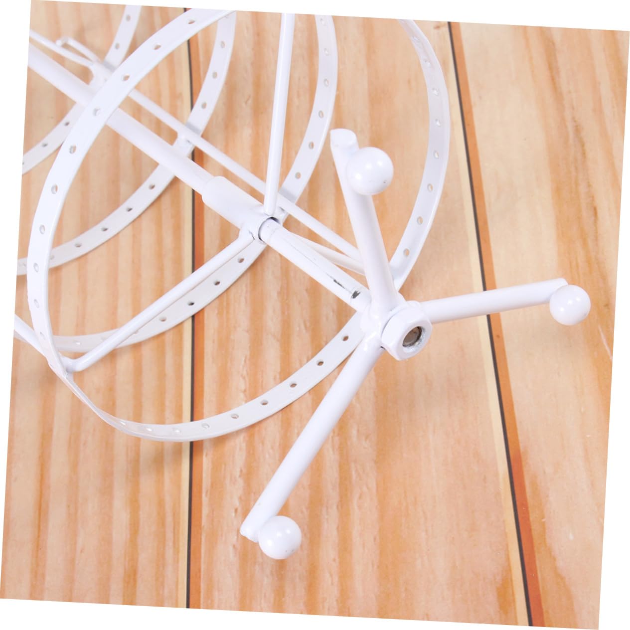 Ipetboom Espositore per Orecchini Girevole a 4 Livelli 144 Fori Bianco | Supporto Rotondo in Metallo Resistente, per Negozi e Casa, Adatto a Ragazze e Donne