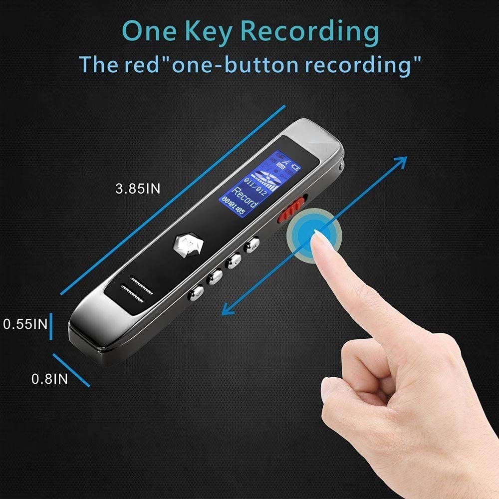 Grabadora de Voz Digital, grabadora de Voz de 16GB, Reproductor de MP3, reducción de Ruido, para conferencias, reuniones