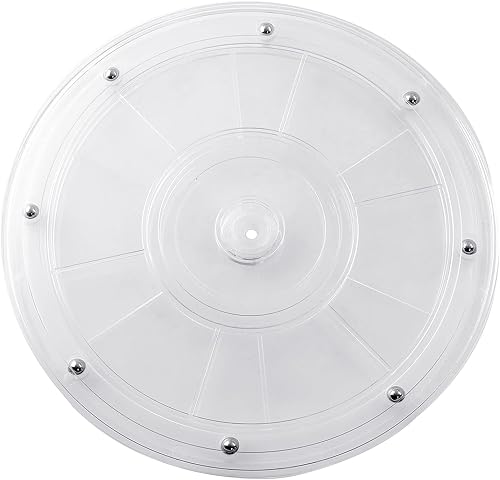 Vista 13 de Murtenze 2 organizadores de tocadiscos acrílicos de 6 pulgadas, giratorio con rodamientos de bolas de acero para gabinetes de esquina de cocina