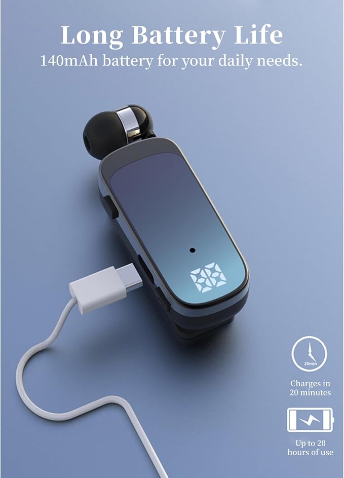 Auriculares Bluetooth retractables ciciglow modelo ciciglowfegmpuxn8q-11 miniatura 7