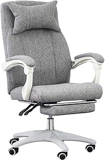 Silla Gaming para El Hogar con Reposapies, Silla Ergonómica De Oficina, Sillas De Escritorio para Computadora con Ruedas, Silla Giratoria De 360 Cómoda con Altura Ajustable