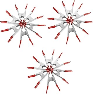 OSALADI 18 pcs Electrician Clip Alligator Clip Electricity Work Clamps Tent Clamp Tent Fastener Clip Tent Clip Tarp Clip Alligator Clips Water Proof Tent Steel Cloth Clip Multipurpose