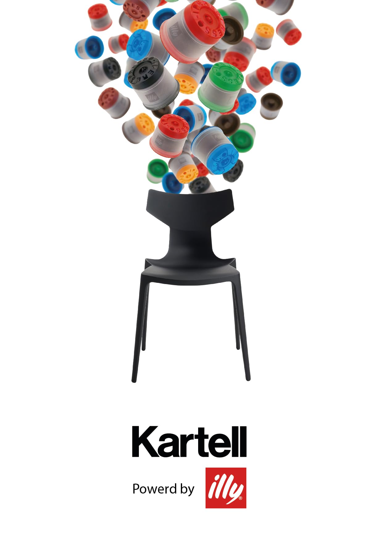 Kartell Re-Chair, Set 2 sedie, Nero