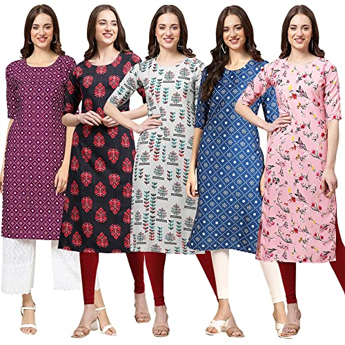 Image of Pinkmint Women's Crepe Regular Kurta