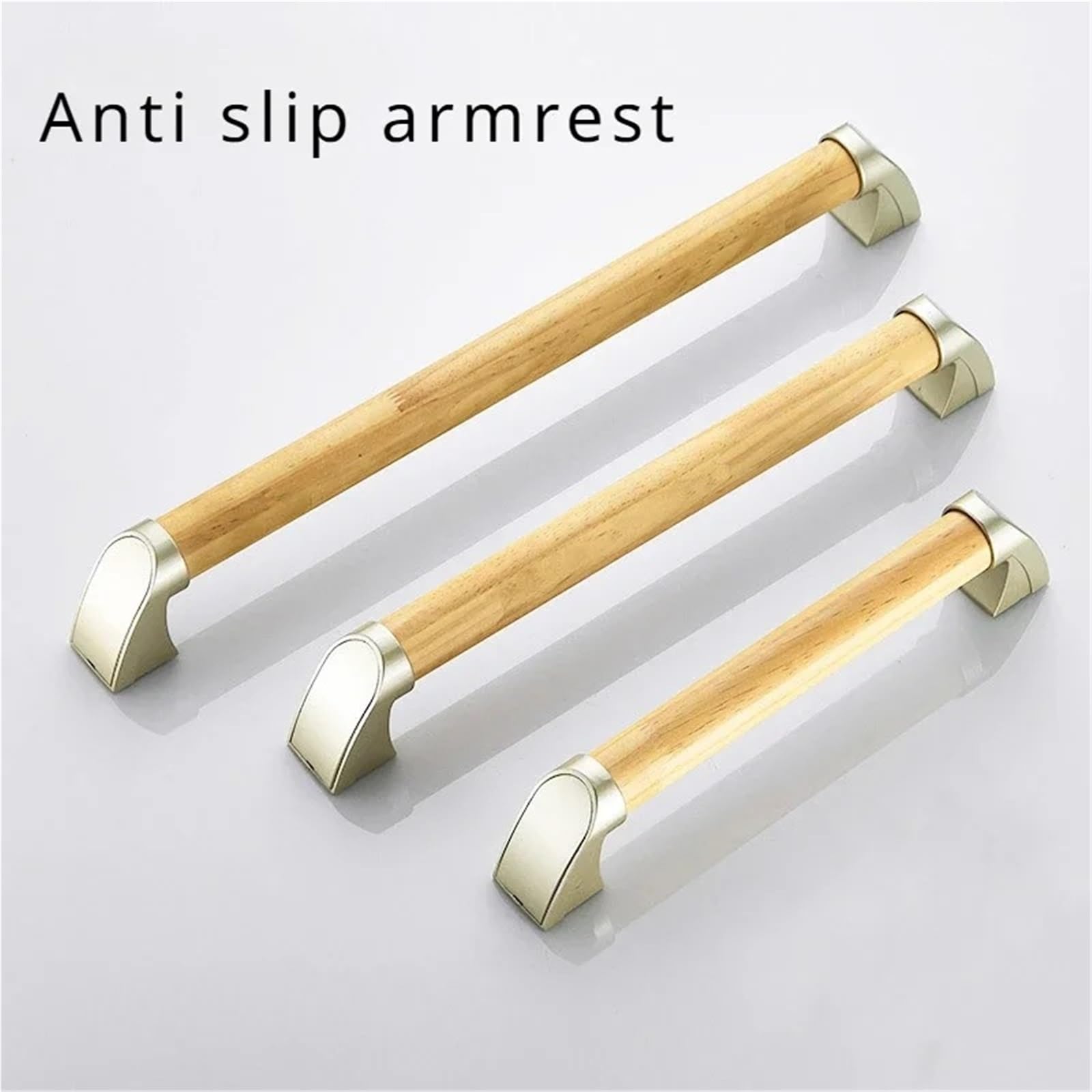 Barras de Apoyo para baños Apoyabrazos de Seguridad para baño, accesible para baño, manija de Madera Maciza, Inodoro para Personas, manija Antideslizante.(34cm)