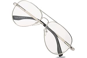 Clear Lens Aviator Glasses Blue Light for Women Men