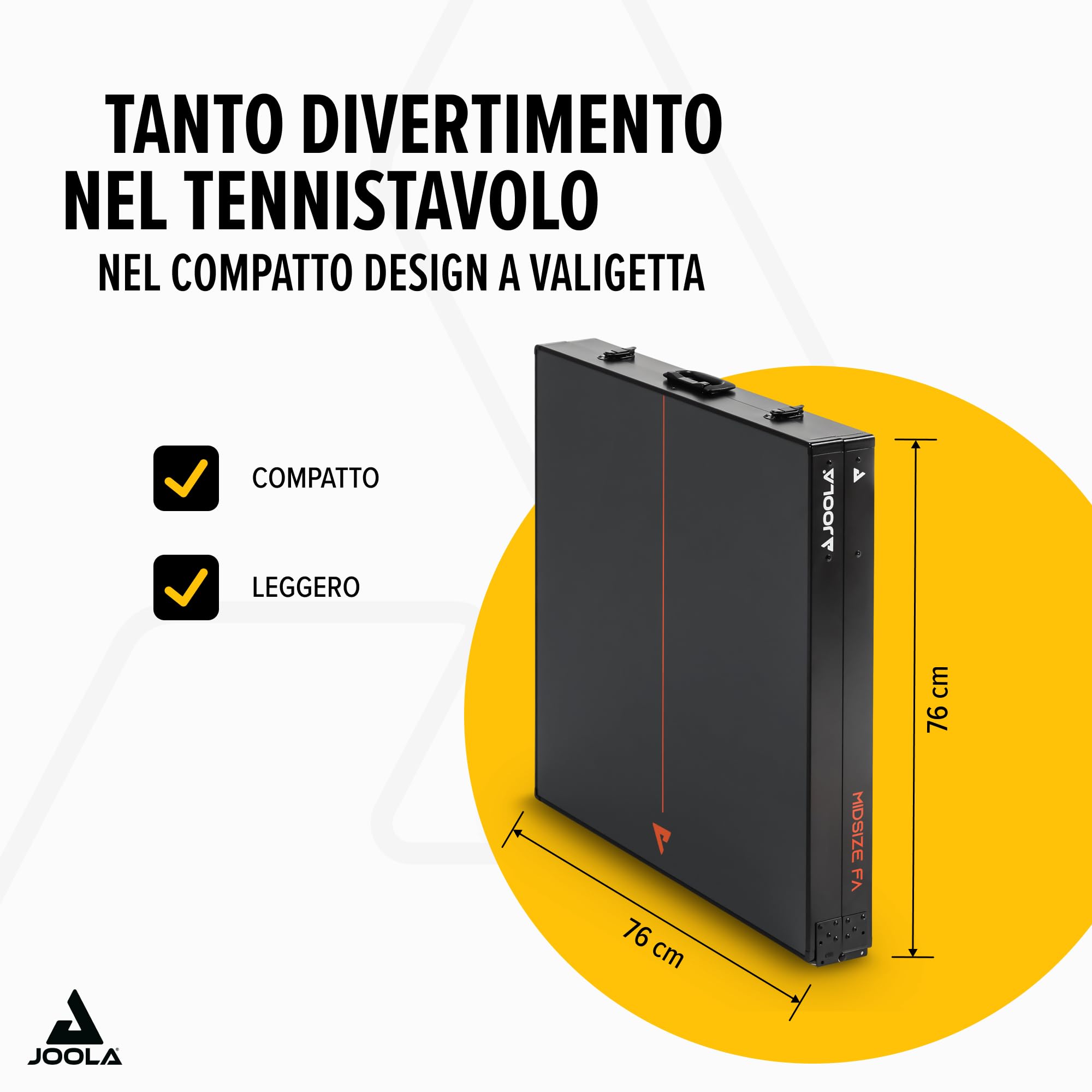 JOOLA Tavolo da Ping Pong Midsize - Tavolo per il Tempo Libero dal Design Moderno Con Rete Inclusa