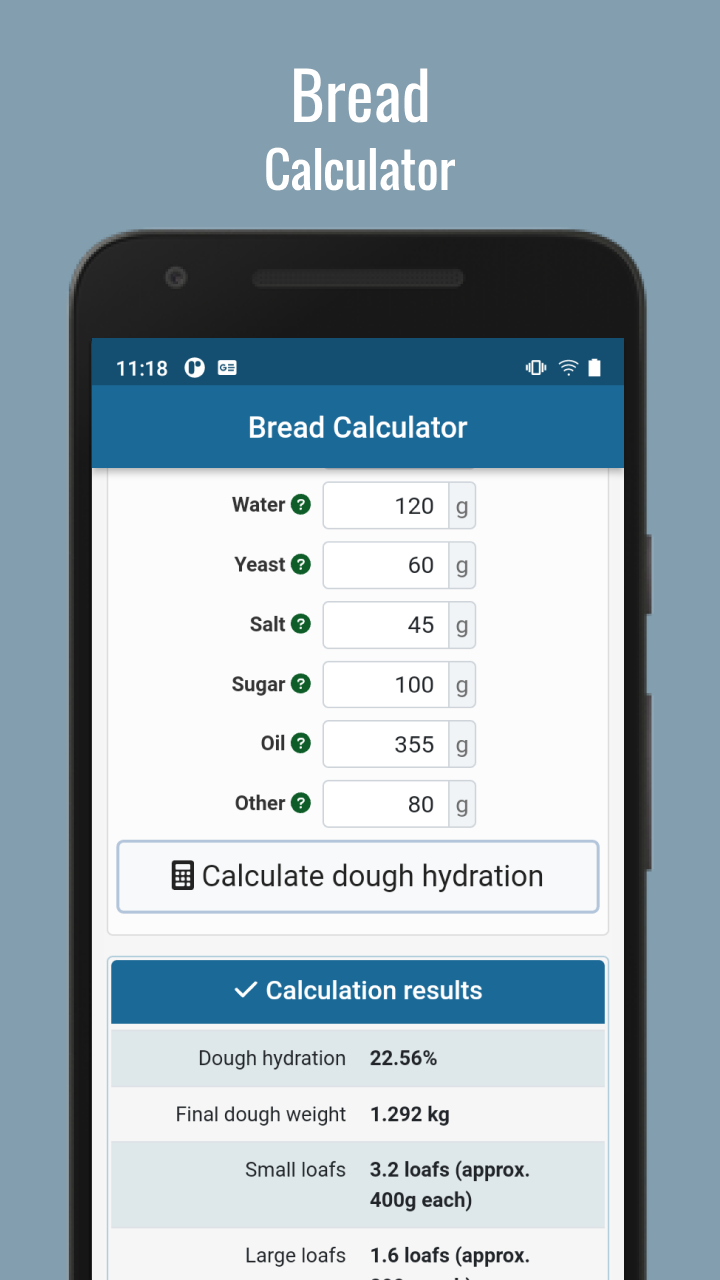 Bread Calculator App on Amazon Appstore