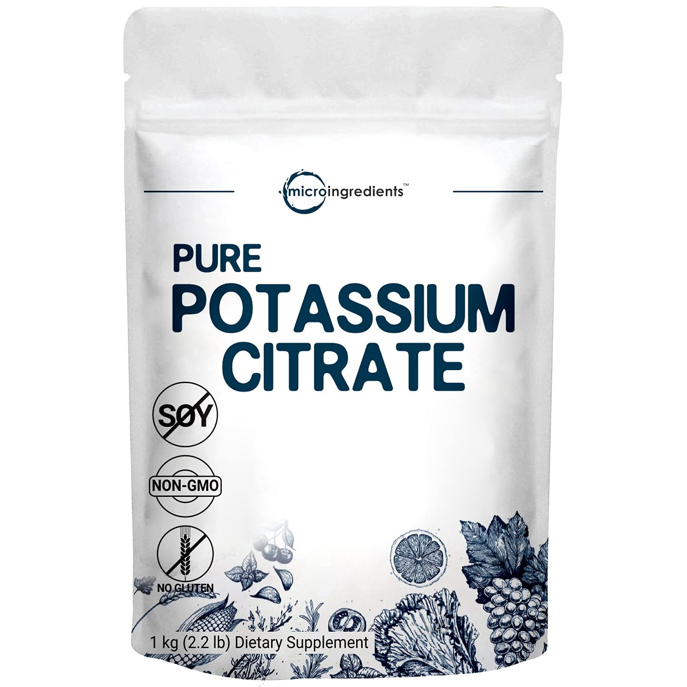 US Origin Potassium Citrate Powder, 1 KG (35 Ounce), Pure Potassium Citrate Supplement, Strongly