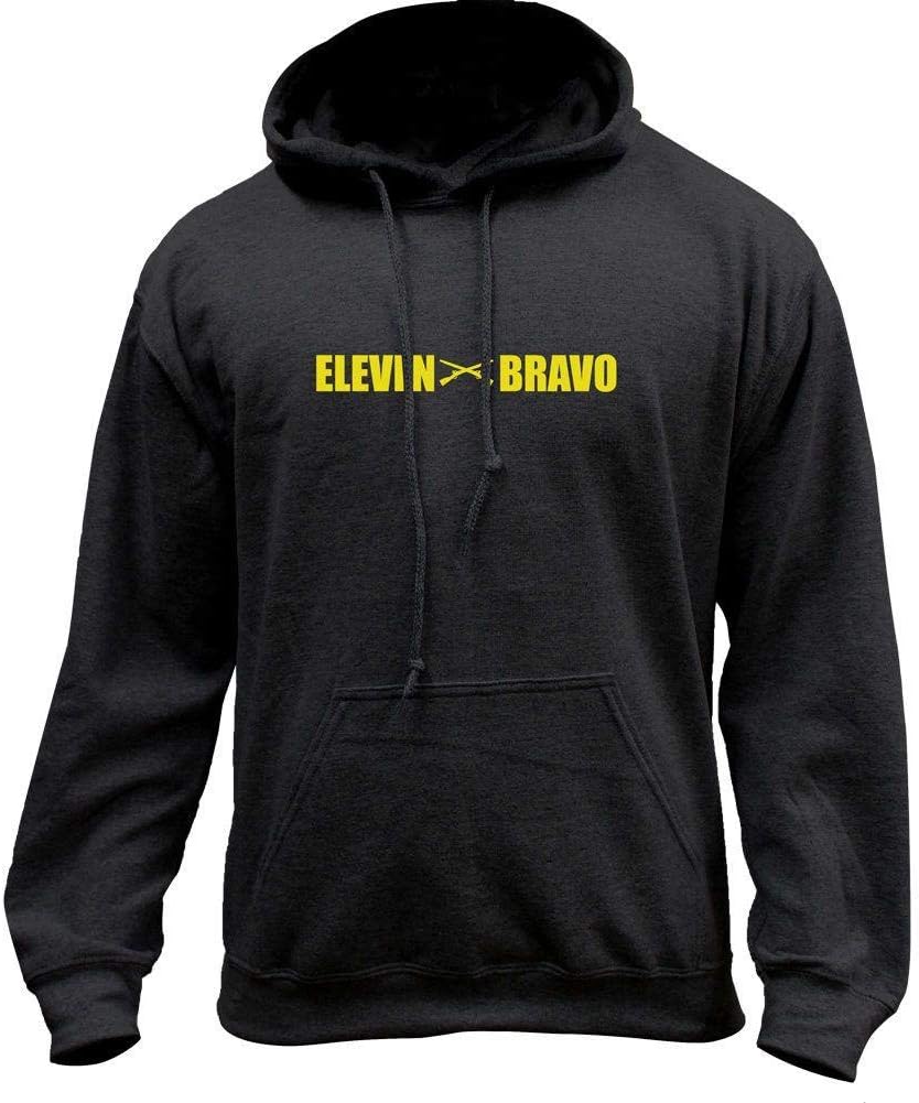 USAMM MOS Eleven Bravo (11B) Pullover Hoodie (Large, Black)