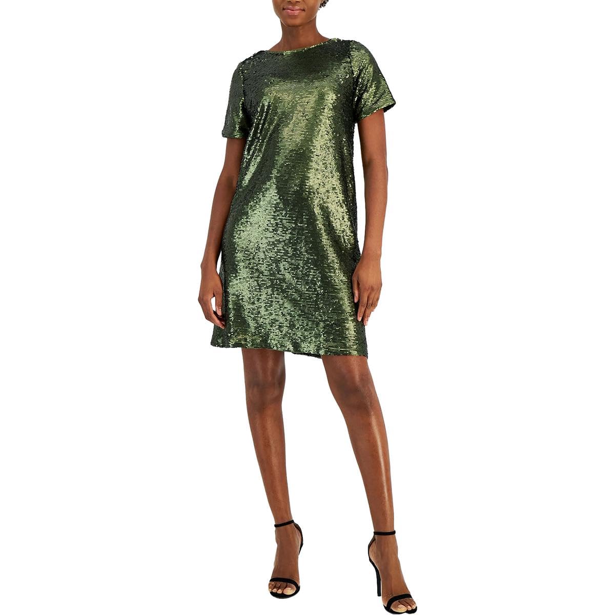 Anne Klein Women's Sequin T Shirt Dress
