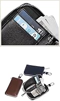 Amazon | 財布 牛革 マネークリップ付き キーケース ブロック 二