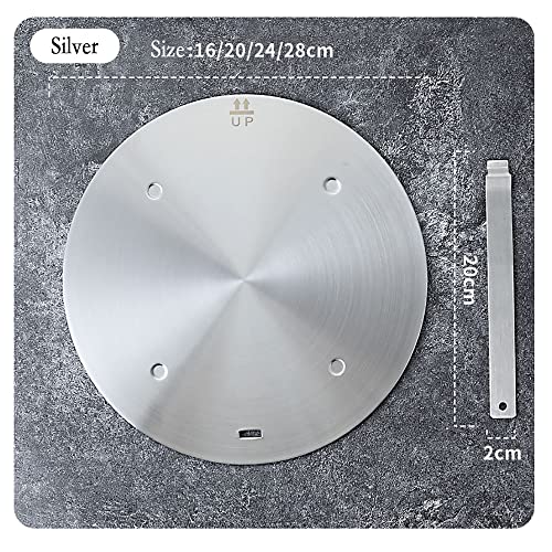 20cm Heat Diffuser Plate for Gas Electronic Stove, Softifund Cooking Induction Adapter Simmer Plate with Remove Handle for Milk Coffee Cookware, Defrosting Tray for Frozen Meat - Image 2