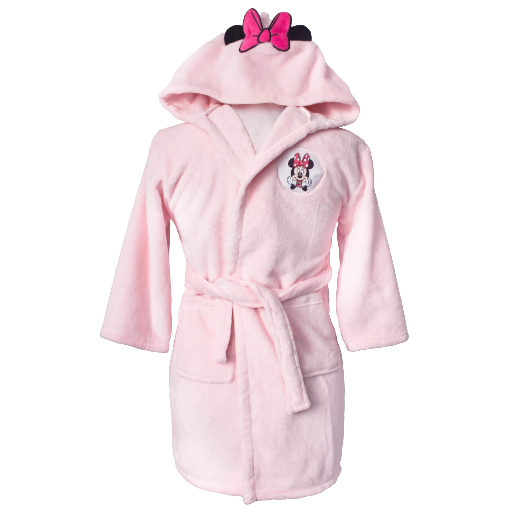 Disney Home Minnie - Vestido de dormitorio para niña de 6 a 8 años | Oeko-tex | Albornoz infantil de lana suave | Rosa