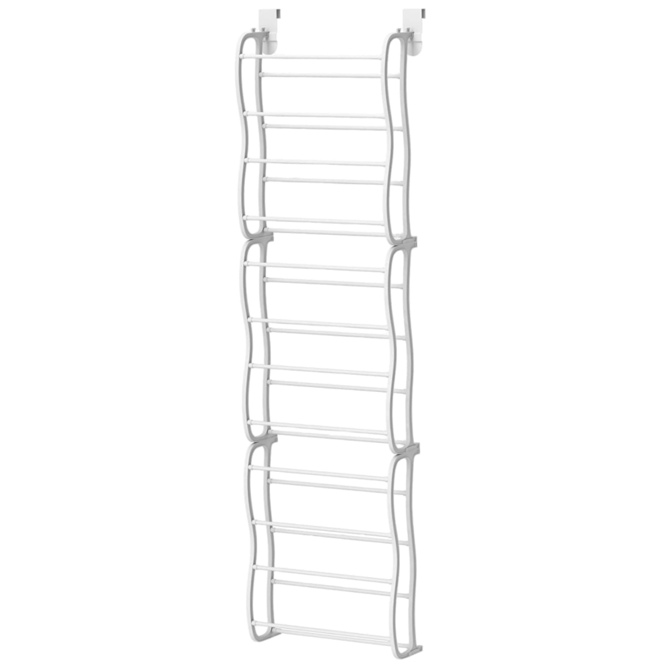 YASTA Scarpiera Salvaspazio Slim da Appendere alla Porta, Organizer Scarpe Modulare in Metallo (1, 2 o 3 Moduli), Porta Scarpe Verticale 12 Ripiani, Fino a 36 Paia