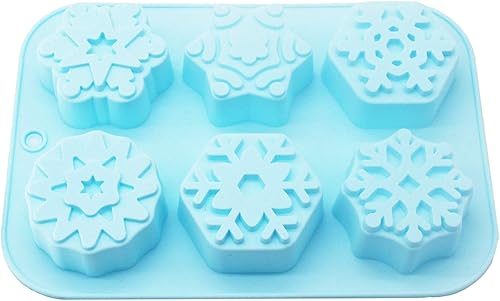 Miniatura 5 de X-Haibei Jabón de copo de nieve, gelatina, helado, pudín, suministros de molde de silicona de diámetro, 3 pulgadas