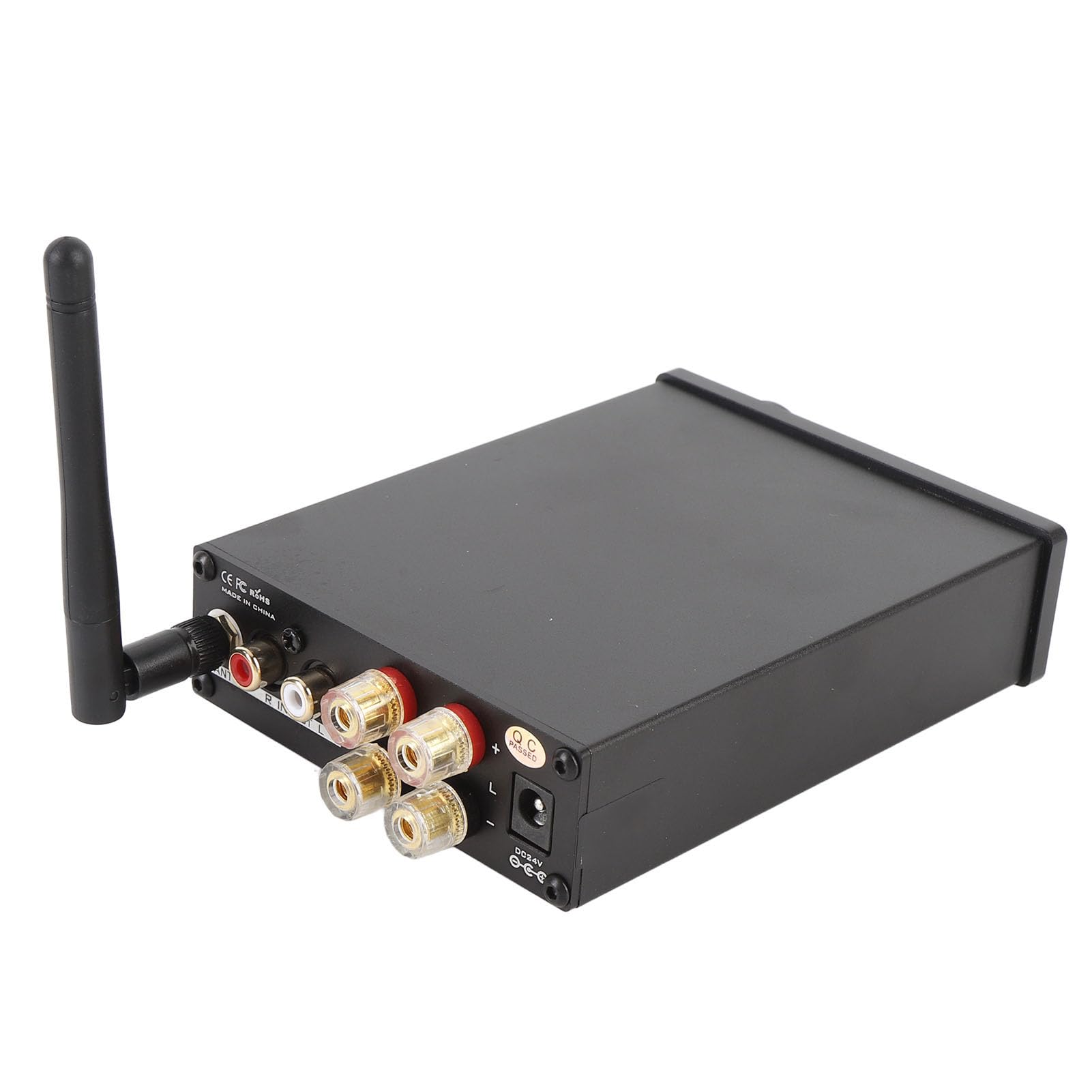 KKPLZZ Amplificatore stereo a 2 canali, amplificatore di corrente senza fili, connettori per altoparlanti passivi in interni, esterni, soffitto del garage (spina europea)