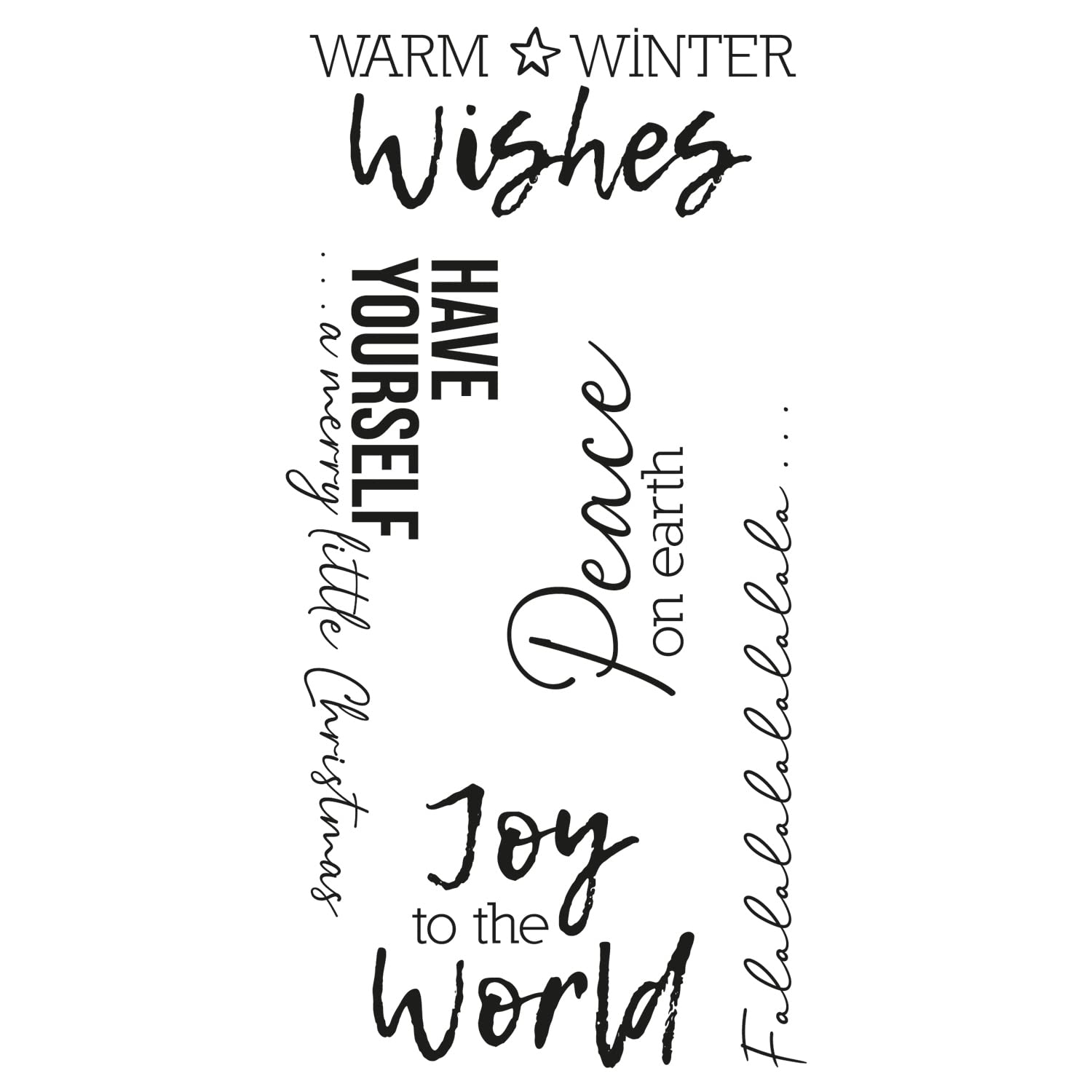 Clear Stamps 5PK Festive Sentiments #1 by Olivia Rose