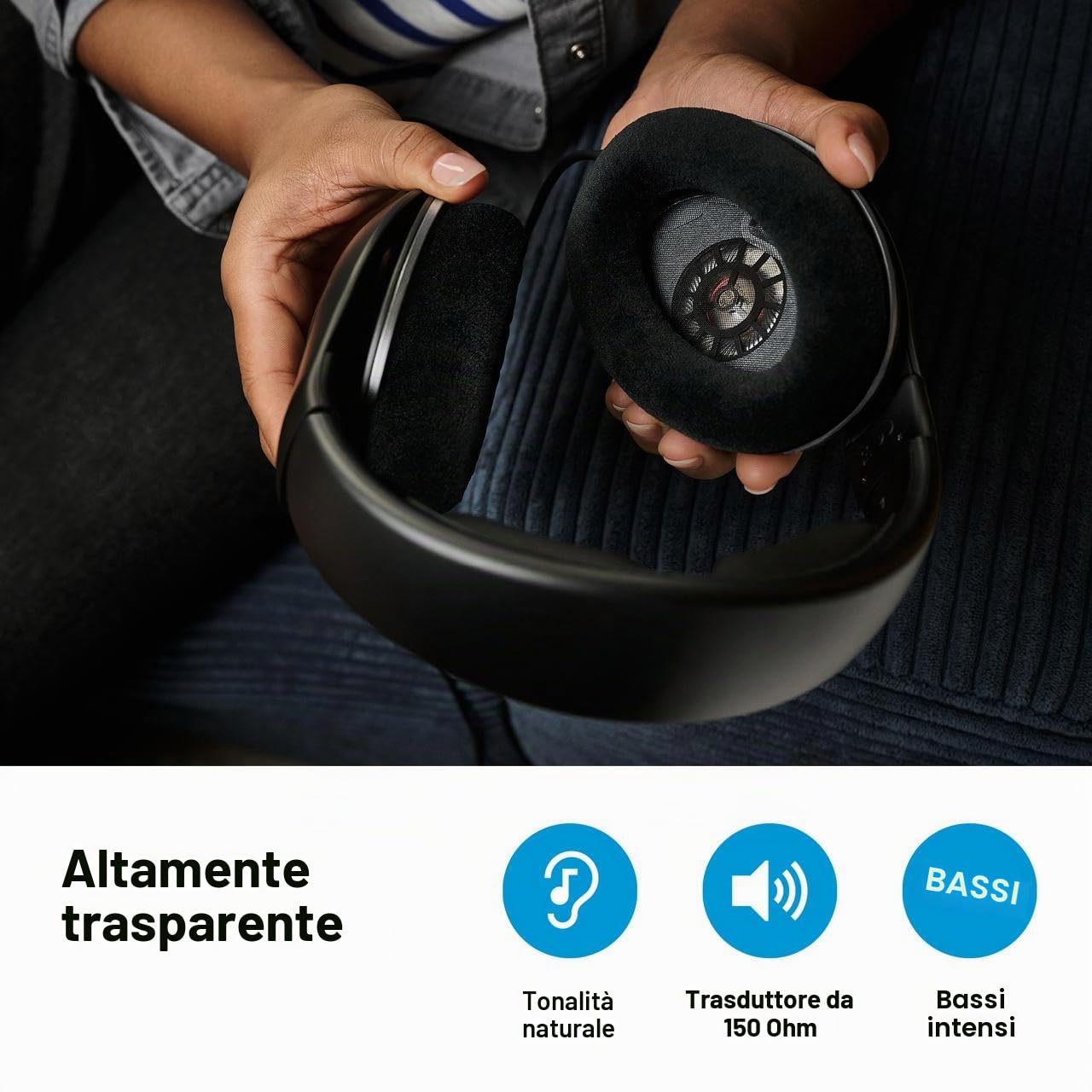Sennheiser Cuffie audiofili HD 550 con retro aperto, design leggero, suono migliore della categoria con bassi e alti migliorati, pronti per giochi e lavoro remoto, compatibili con jack audio da 3,5 mm